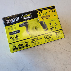 RYOBI USB Lithium Cordless High Volume Inflator Kit RYOBI