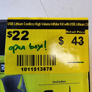 RYOBI USB Lithium Cordless High Volume Inflator Kit RYOBI