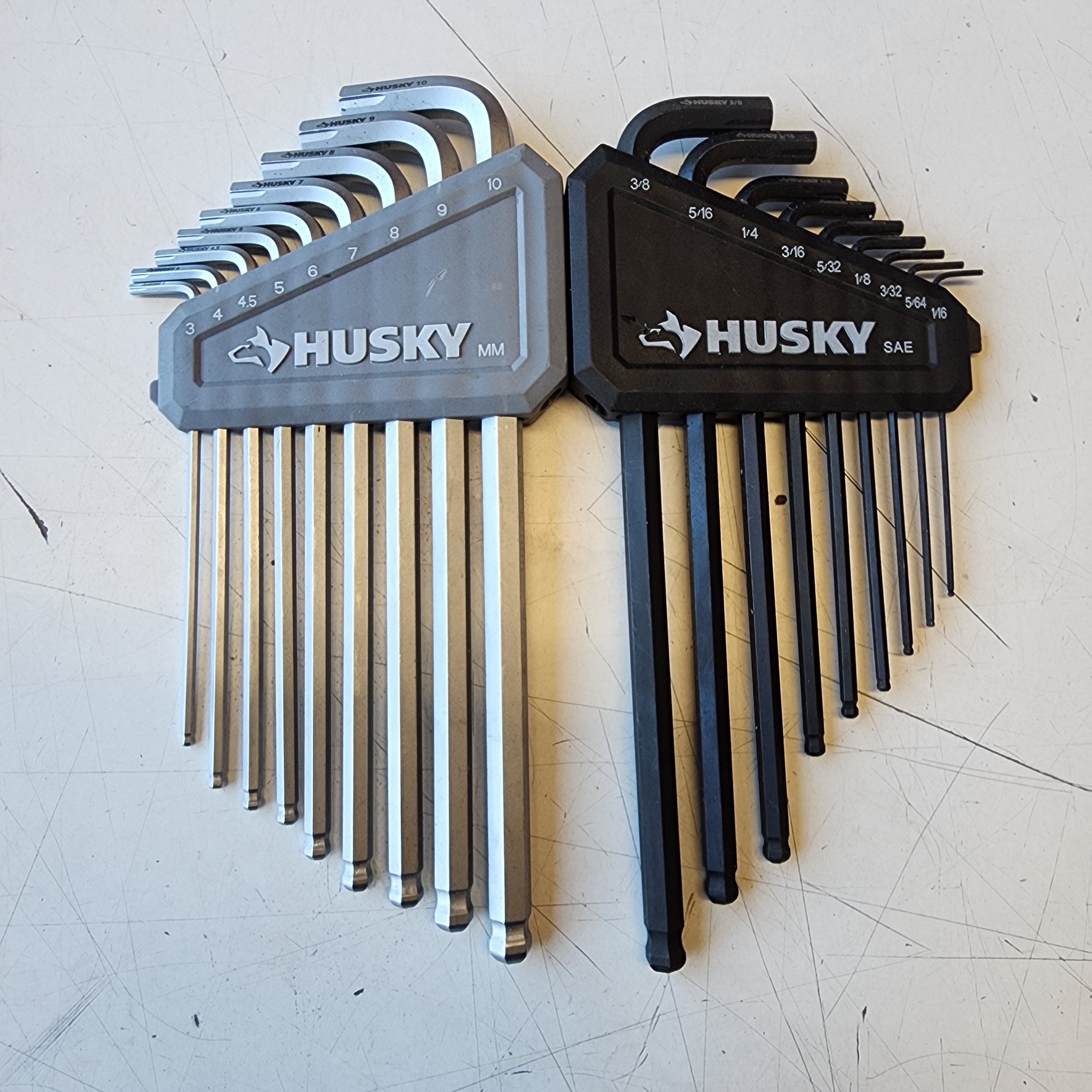 Husky BITE SAE/Metric Non-Slip Hex Key Set 18-Piece Husky
