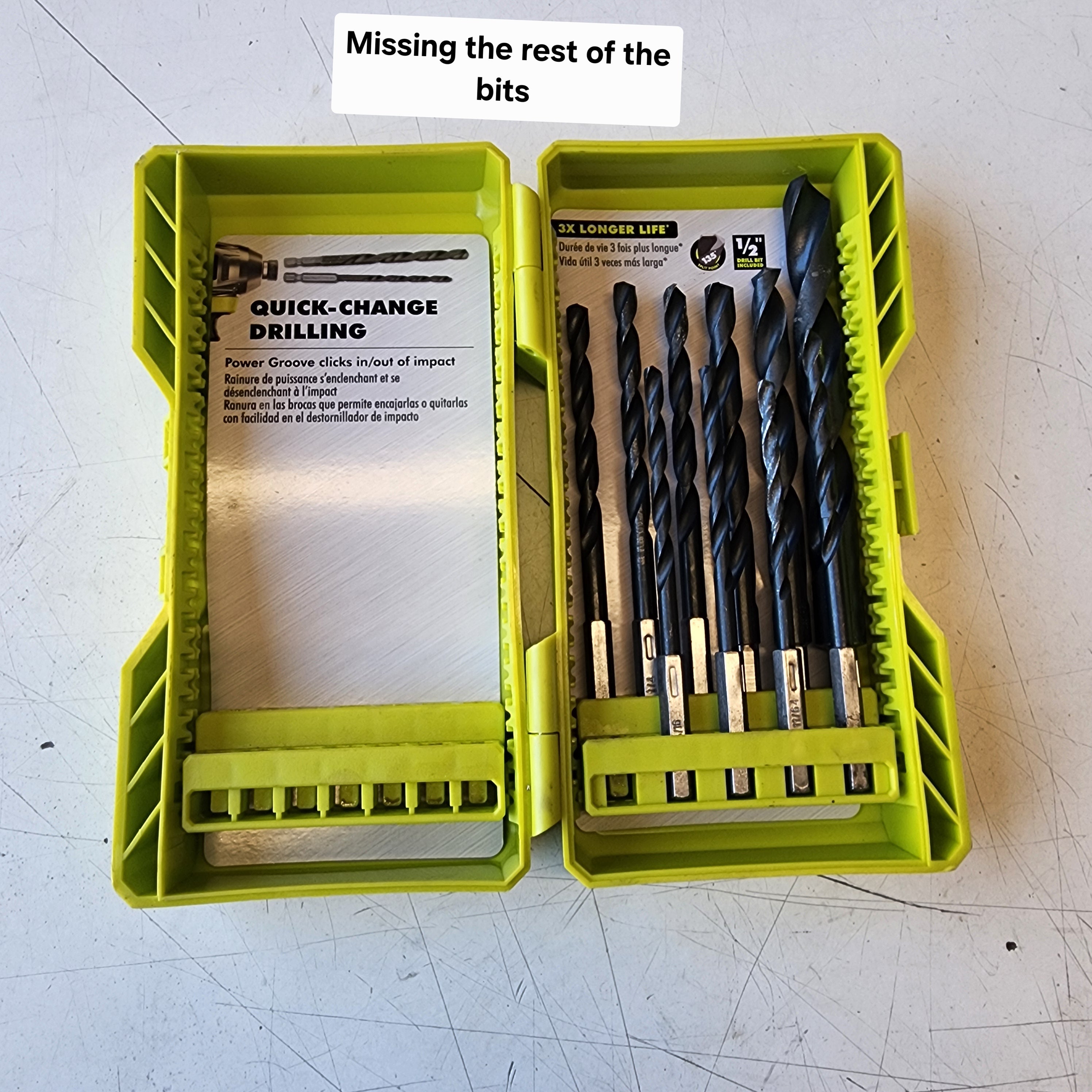 Juego de brocas de torsión con vástago hexagonal de óxido negro RYOBI A972502