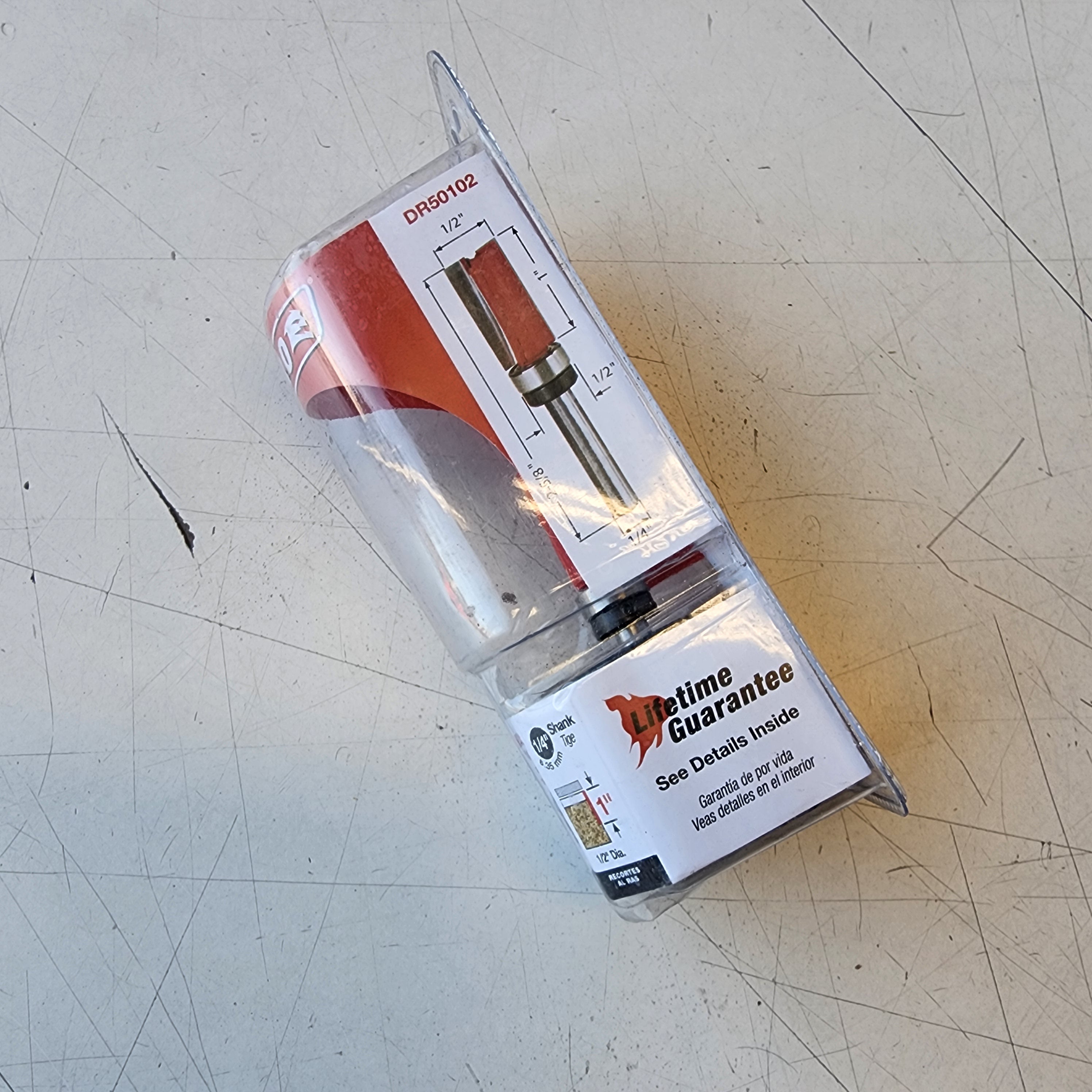 DIABLO DR50102 Fresa para ranurar con cojinete superior de carburo de 1/2 pulg. x 1 pulg.