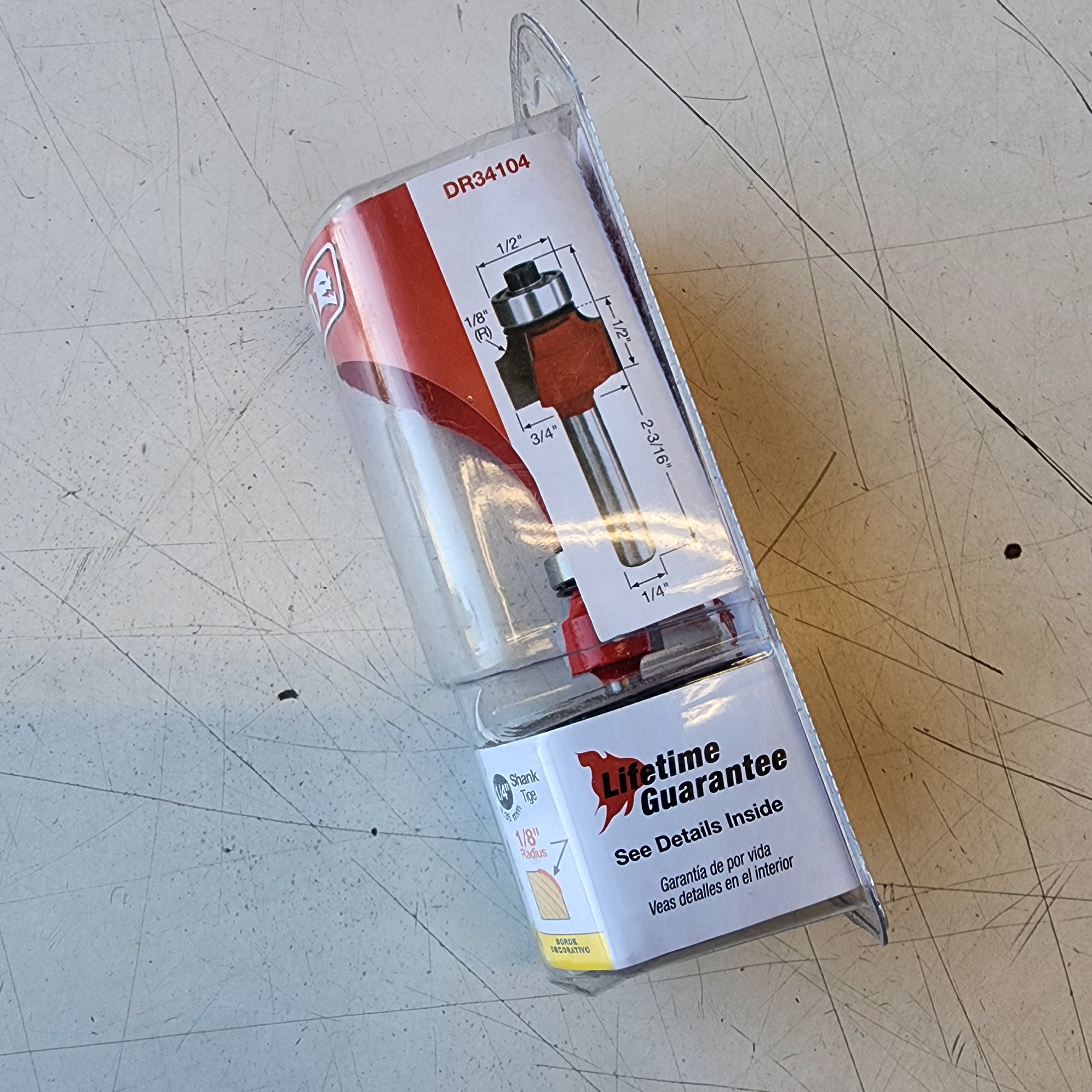 DIABLO DR34104 Fresa para redondear de carburo de 3,17 mm