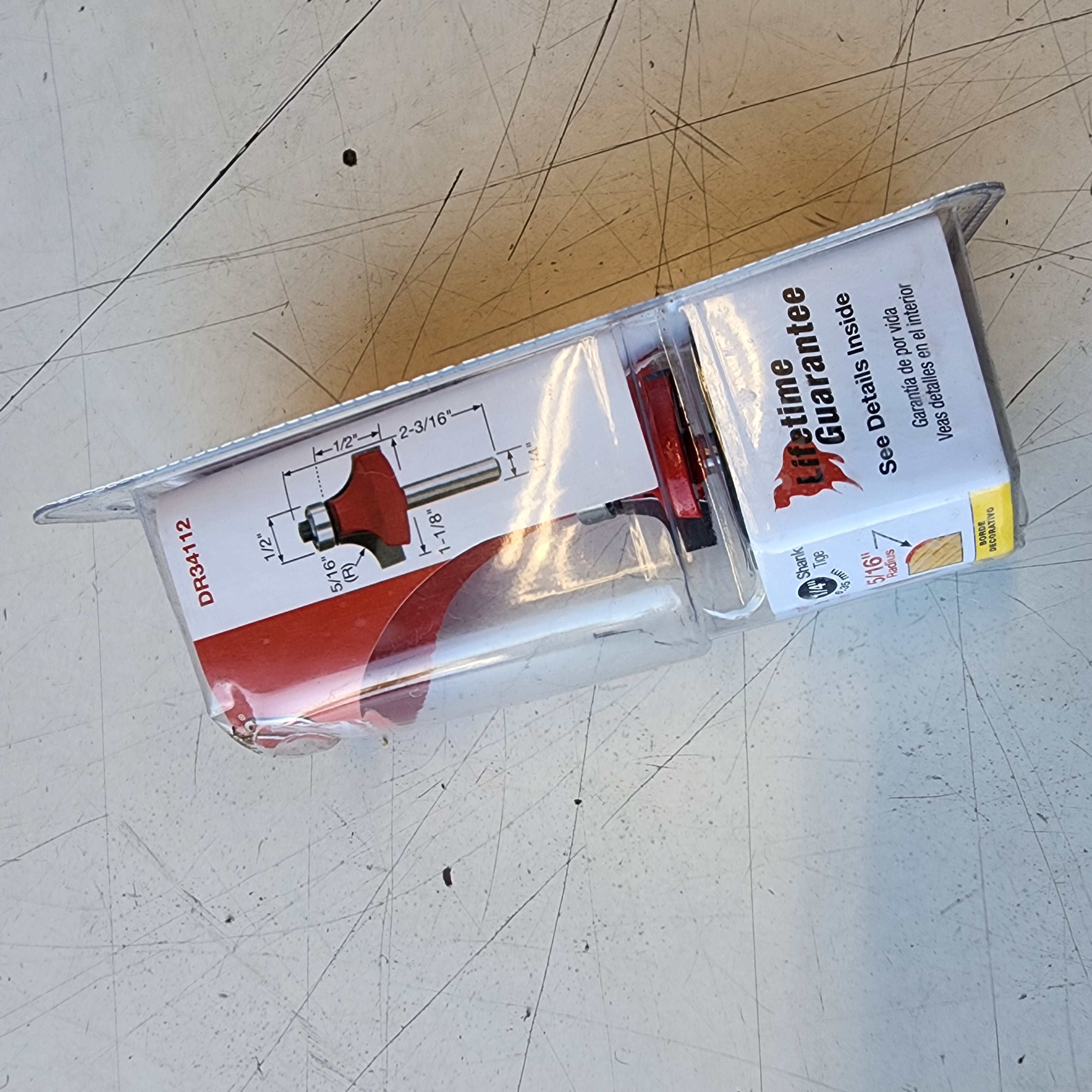 DIABLO DR34112 Fresa para redondear bordes de 5/16 pulgadas de radio