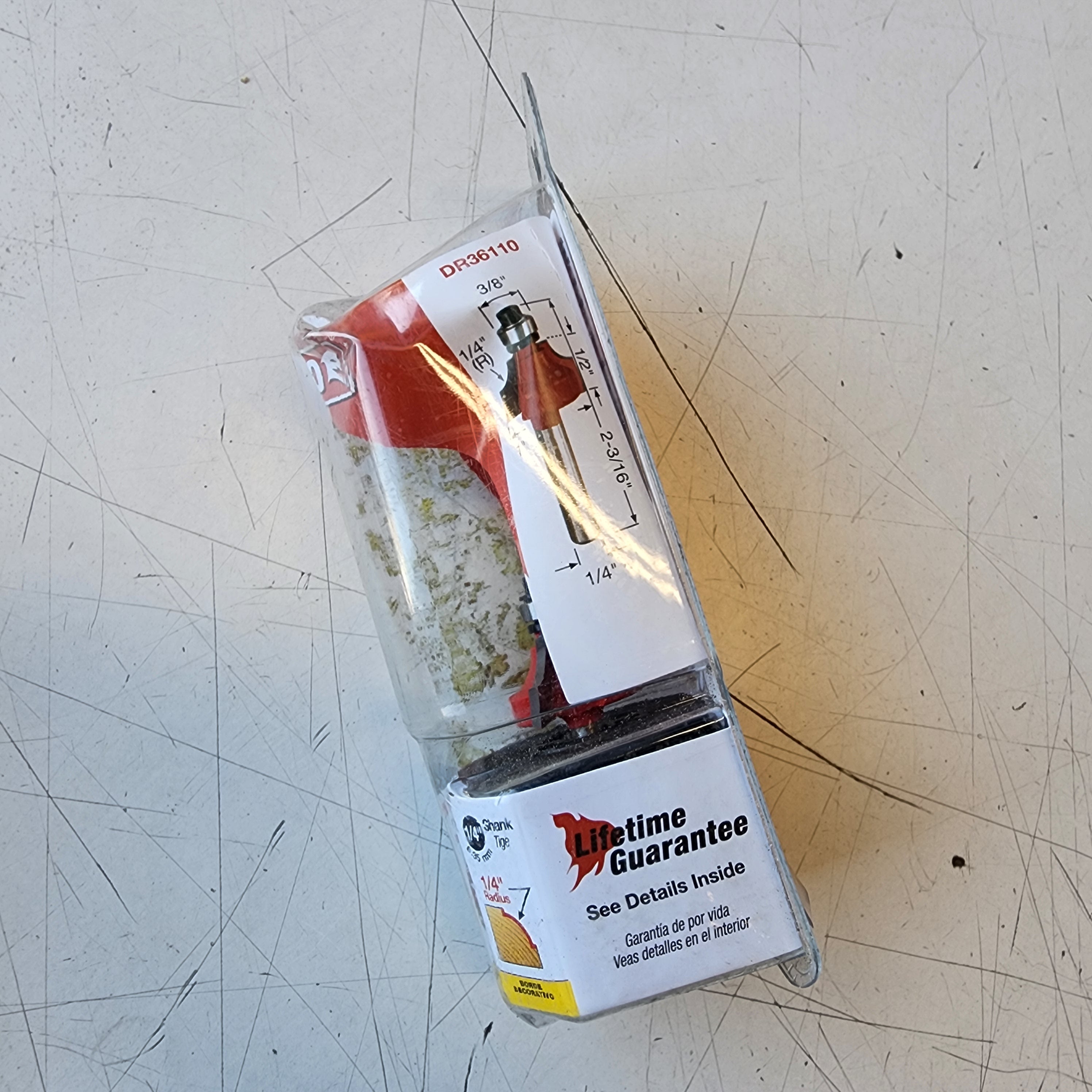 DIABLO DR36110 Fresa para redondear bordes de 1/4 pulg. de radio