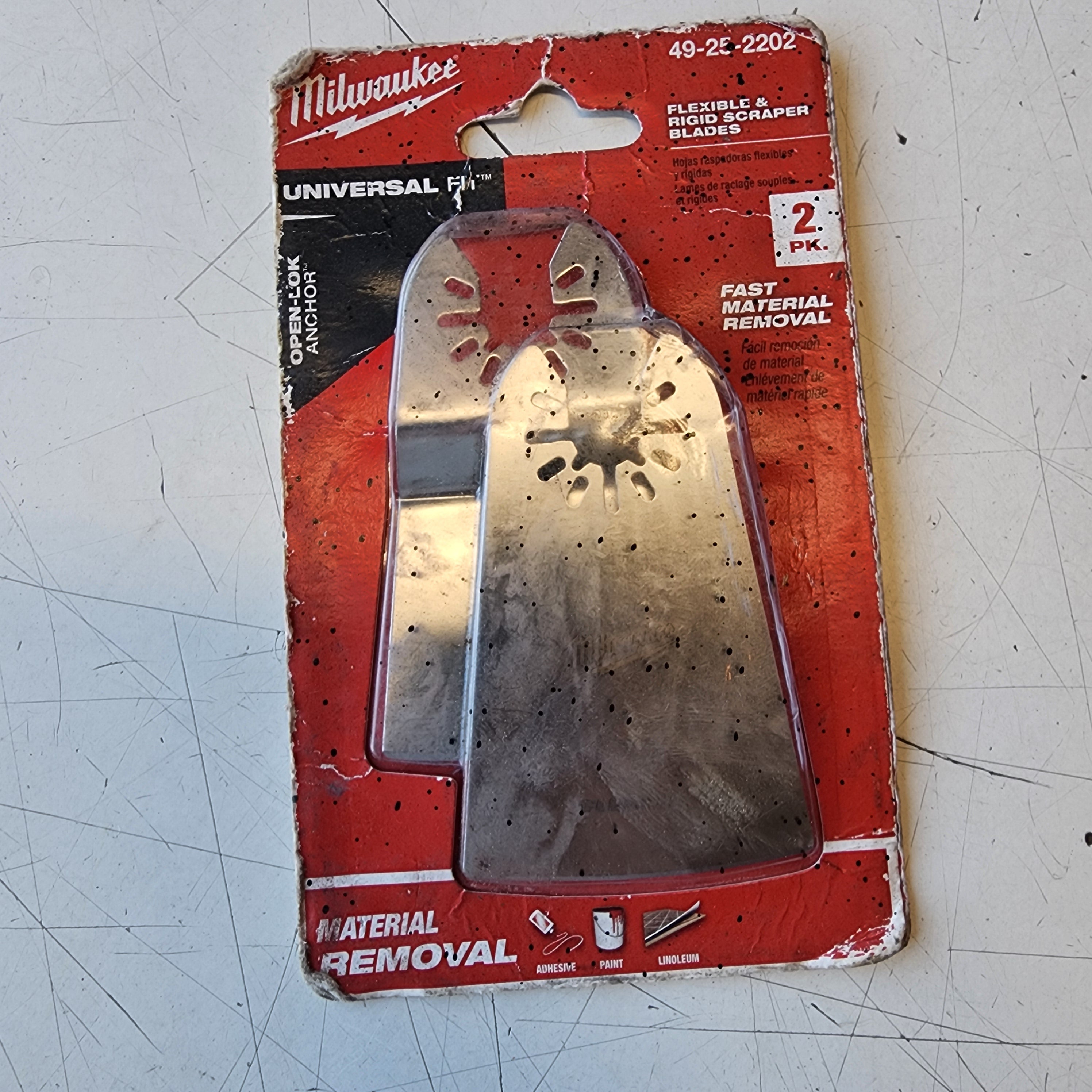 Milwaukee 49-25-2202 Hoja oscilante raspadora rígida/flexible de acero inoxidable de 2 pulgadas de ajuste universal