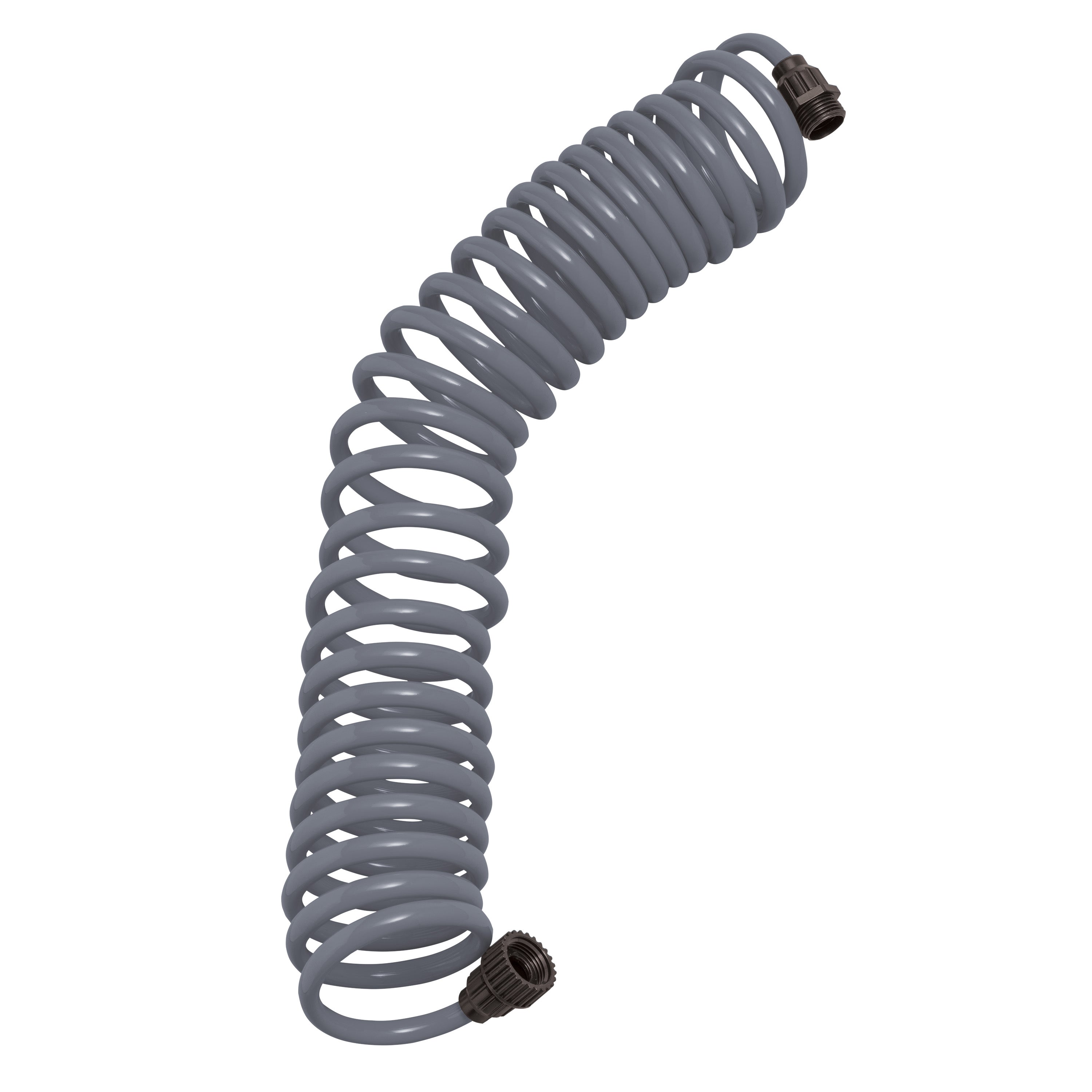 25' Gray Coil Hose w/8-Pattern Plastic Nozzle 26382 Orbit Irrigation