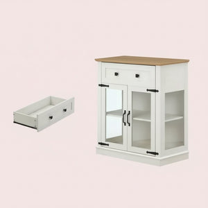 Modern Glass Door Cabinet β 3 Styles | Adjustable Shelves | Compact Storage Cupboard 2Dropme