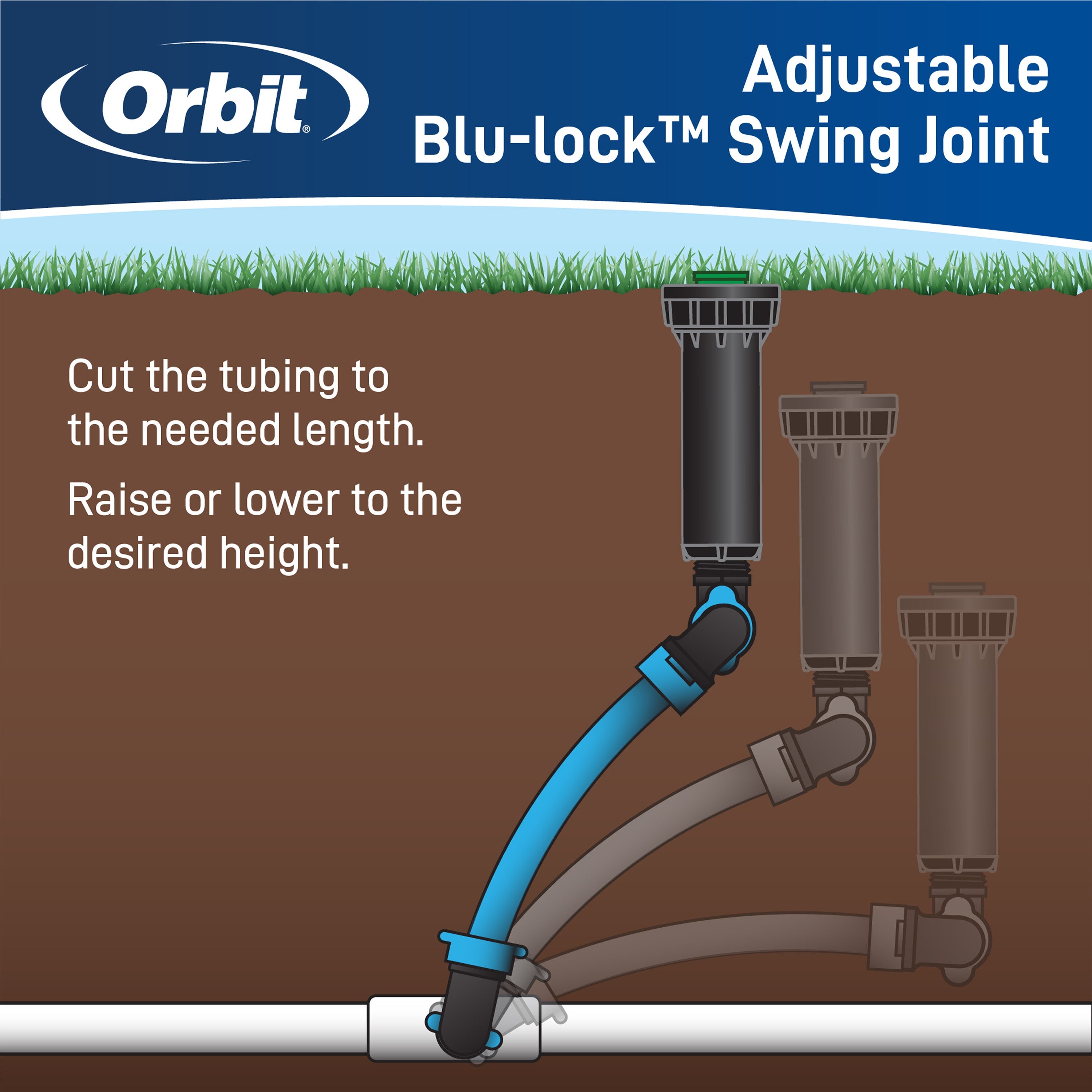 1/2" Blu-Lock Swing Joint 37267 Orbit Irrigation