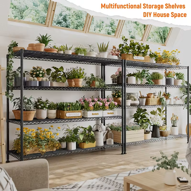3/4/5/6/7/8 Tier Storage Shelves-Adjustable Wire Shelving Rack-Multi Sizes 2Dropme