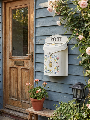 Vintage Farmhouse Wall-Mounted Post Box Mailbox Metal Letter Box Outdoor 2Dropme