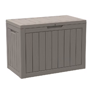 75 Gallon Heavy-Duty Outdoor Deck Box – Waterproof Patio Storage Box with Hinged Lid, Lockable & Easy Assembly 2Dropme