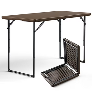 4ft/6ft Portable Plastic Folding Table – Indoor & Outdoor Dining 2Dropme