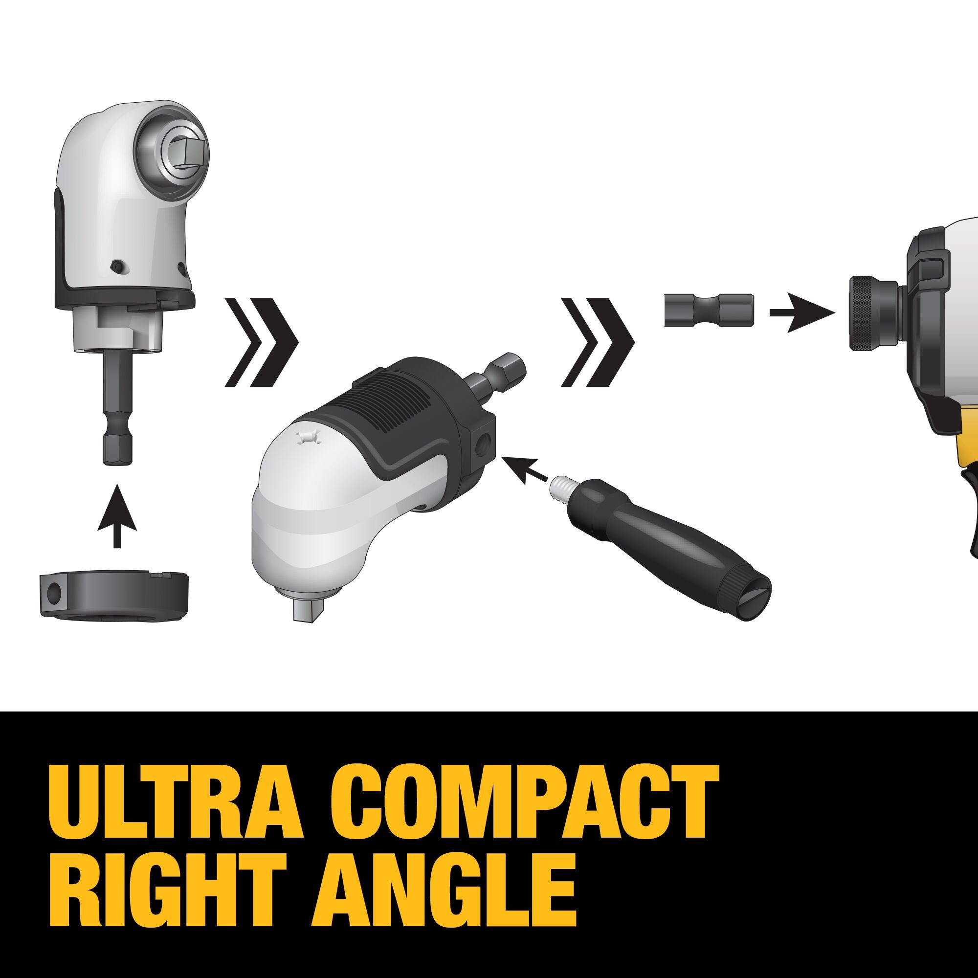 DEWALT 2-In-1 Modular 1/4 in. Square FlexTorq Impact Drill Attachment