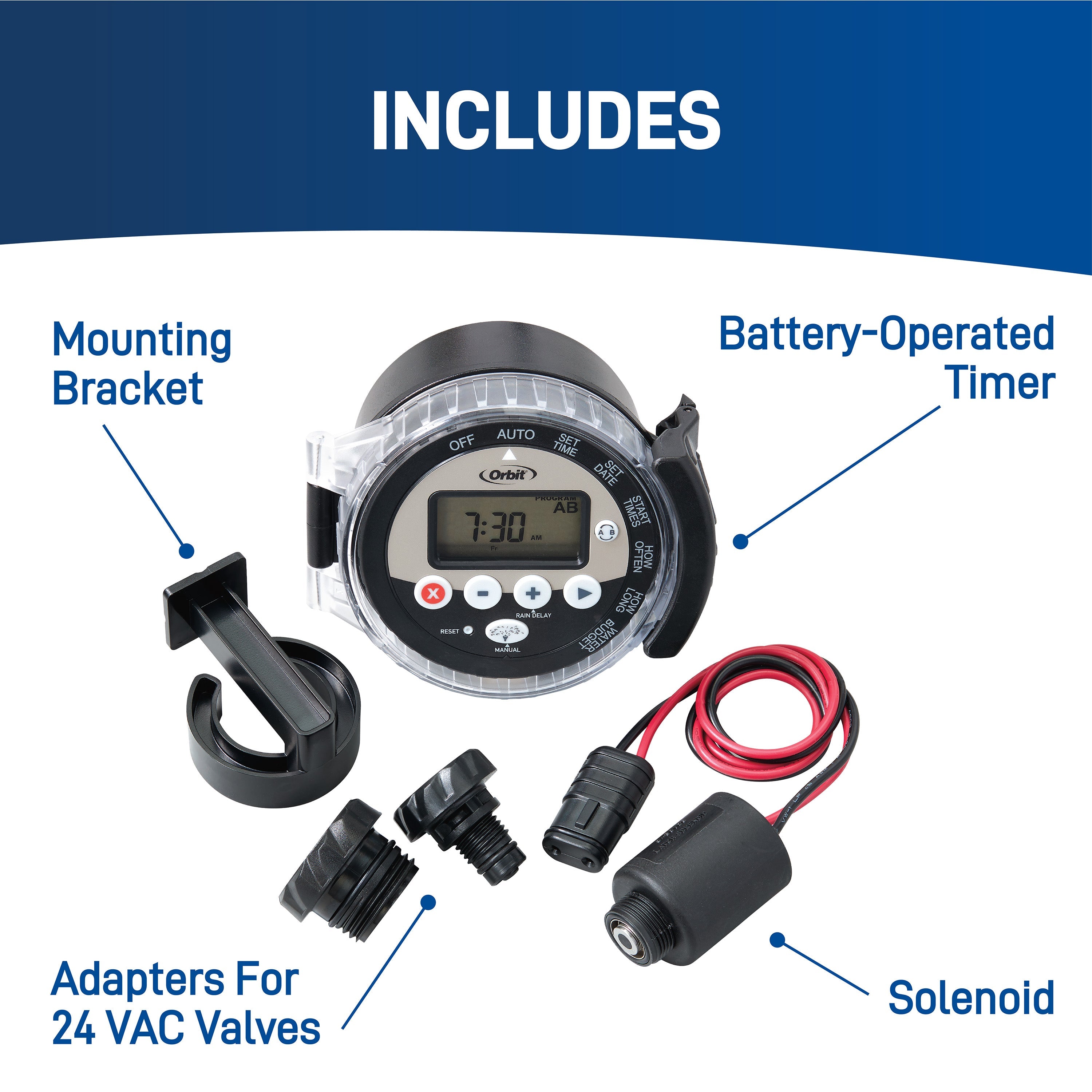 Battery-Powered Sprinkler Controller | 57865 Orbit Irrigation