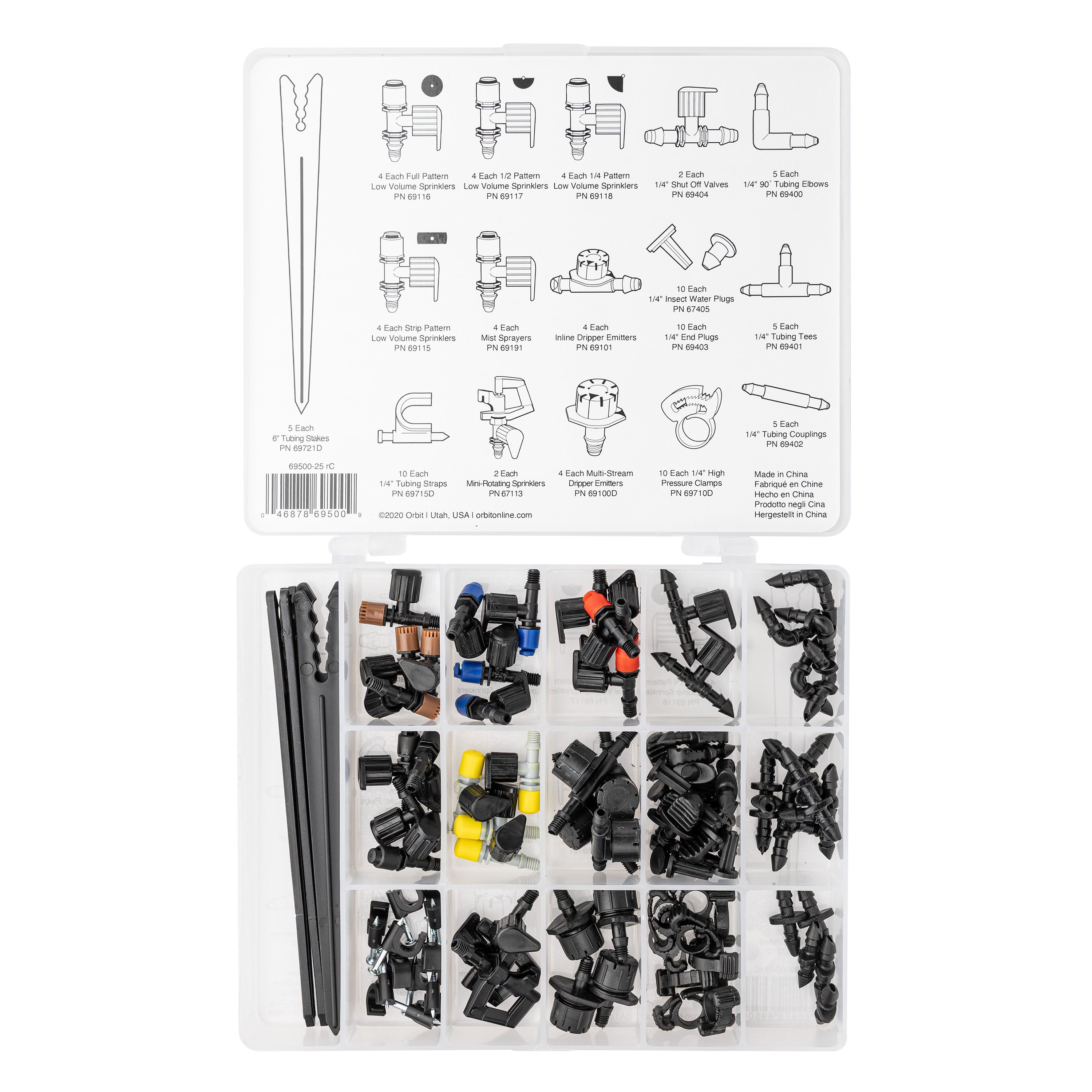 92-pc Essential Drip Parts Assortment 69500 Orbit Irrigation