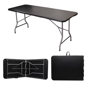 4ft/6ft Portable Plastic Folding Table – Indoor & Outdoor Dining 2Dropme