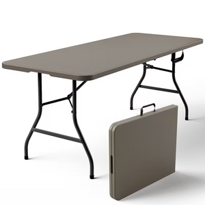 4ft/6ft Portable Plastic Folding Table – Indoor & Outdoor Dining 2Dropme