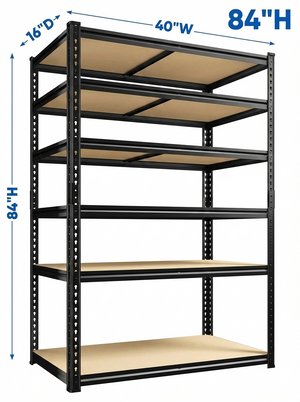 Heavy Duty Metal Garage Shelving Rack 2000lbs 4/5/6-Tier Steel Shelf 60"/72"/84" 2Dropme