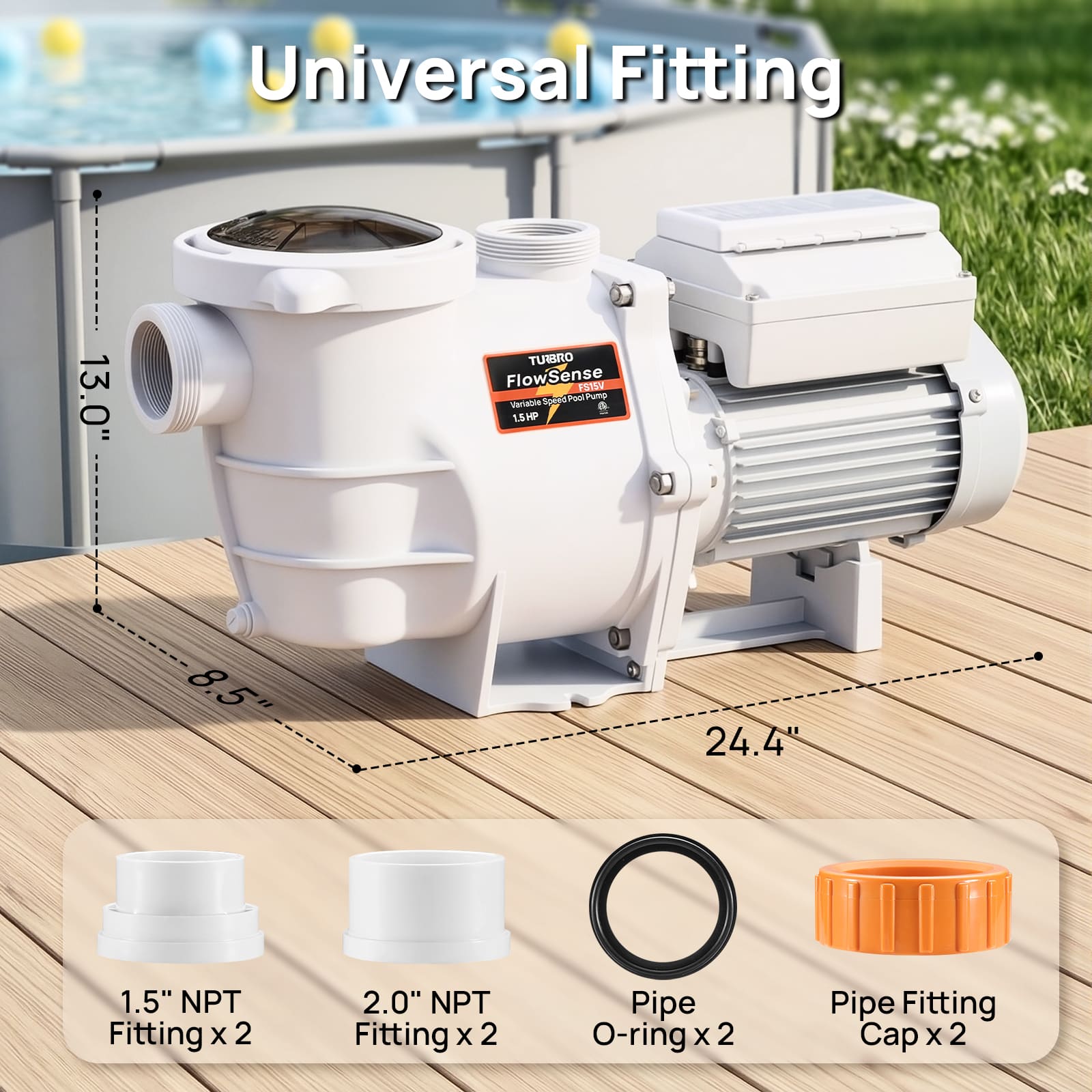 FlowSense Variable Speed Pool Pump, Above-Ground TURBRO