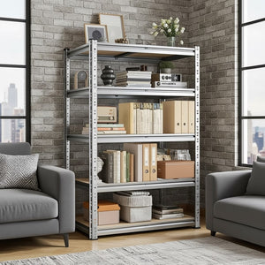 Heavy Duty Metal Garage Shelving Rack 2000lbs 4/5/6-Tier Steel Shelf 60"/72"/84" 2Dropme