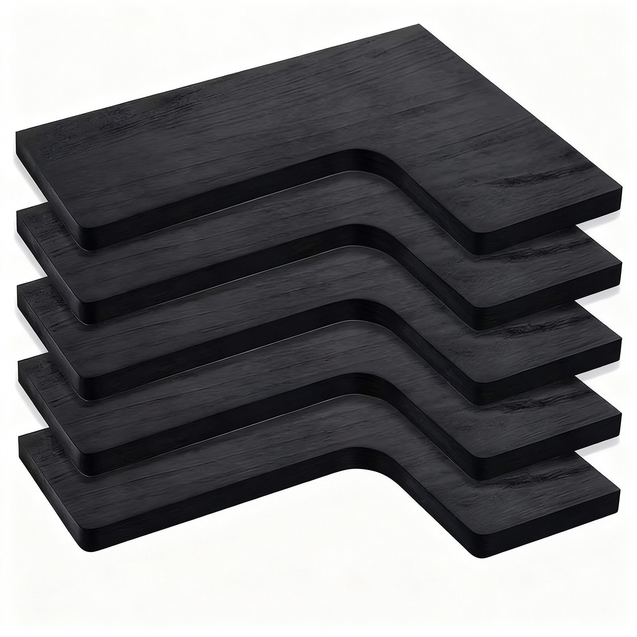 Rustic Corner Floating Shelves Set of 5 – Wall Mounted Wood Shelves 2Dropme