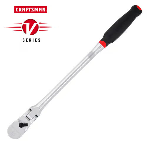 Craftsman V-Series 1/2 in. Drive Comfort Grip Long Flex Head Ratchet 96 Teeth