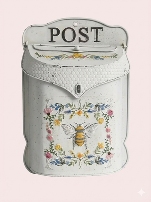 Vintage Farmhouse Wall-Mounted Post Box Mailbox Metal Letter Box Outdoor 2Dropme