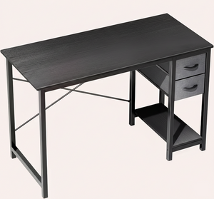 40/47 Inch Computer Desk with Fabric Storage Drawers, Modern Home Office Table 2Dropme