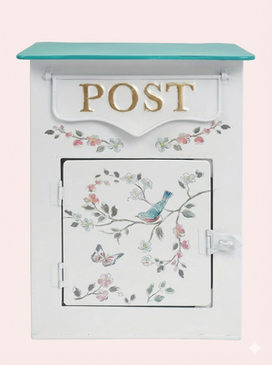 Vintage Farmhouse Wall-Mounted Post Box Mailbox Metal Letter Box Outdoor 2Dropme