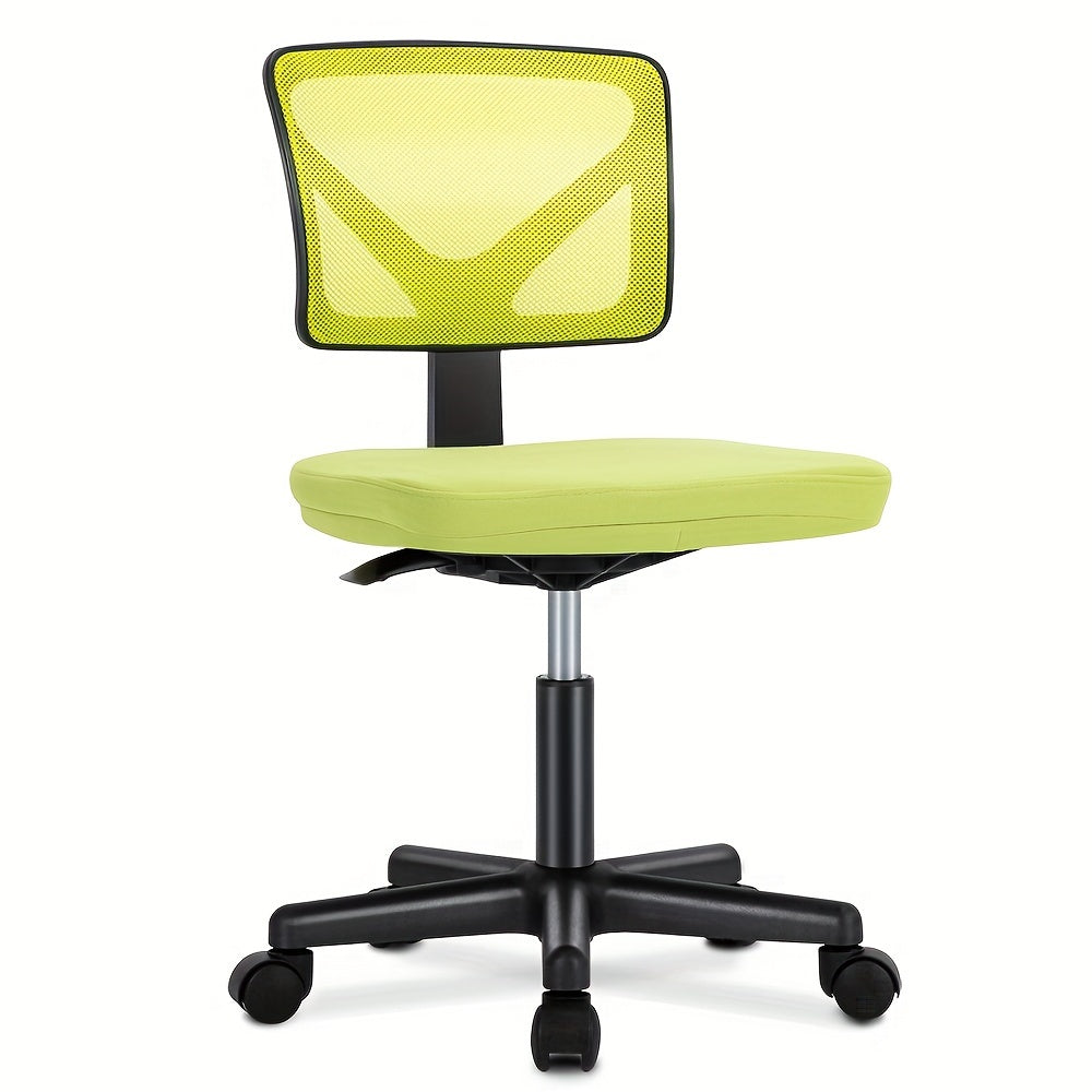 Ergonomic Armless Office Desk Chair Mesh Swivel Rolling Chair with Wheels 2Dropme