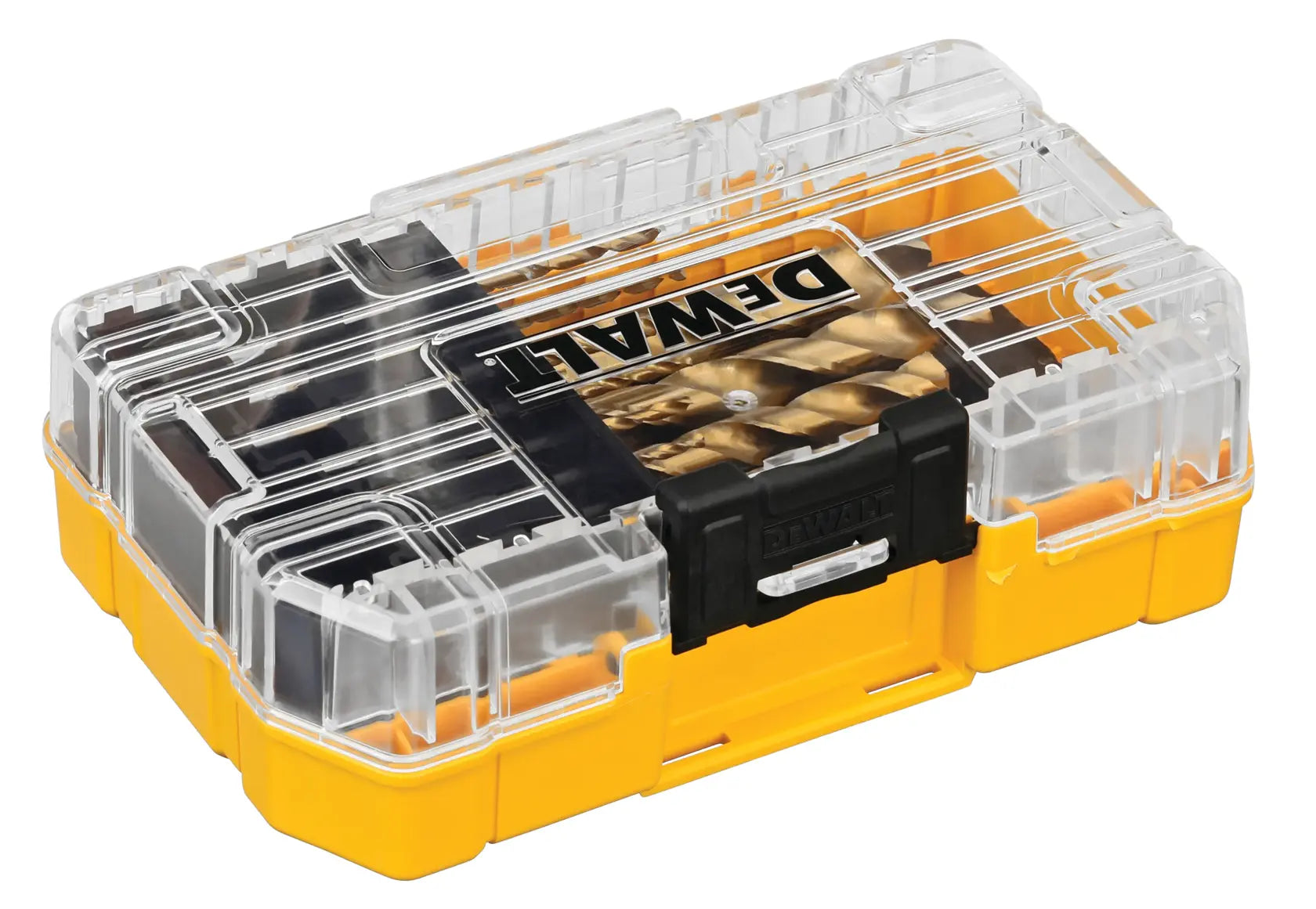 DEWALT DW1341 titanium drill bits and storage case view