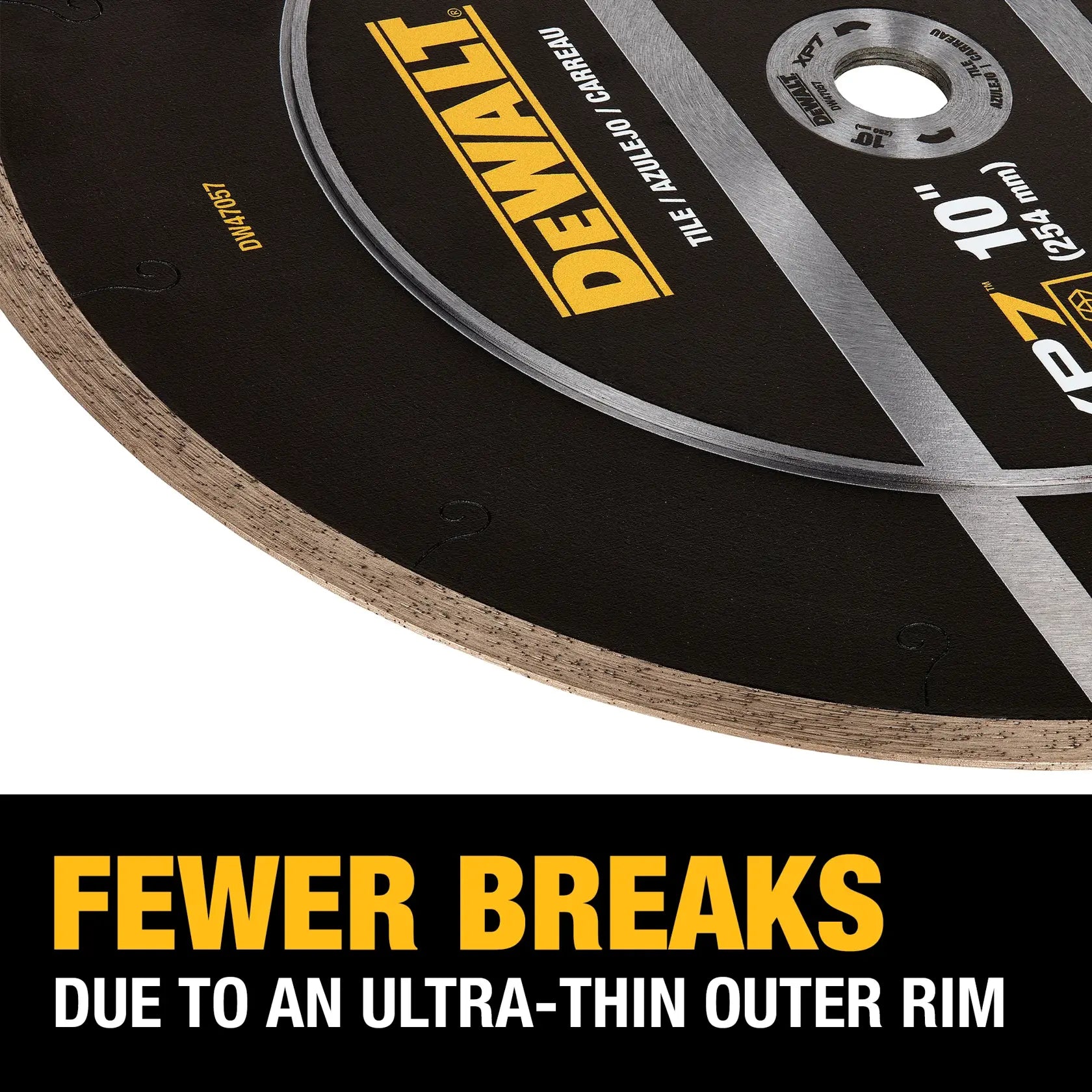 DEWALT DW47757 XP7 7 in. Continuous Rim Diamond Tile Blade