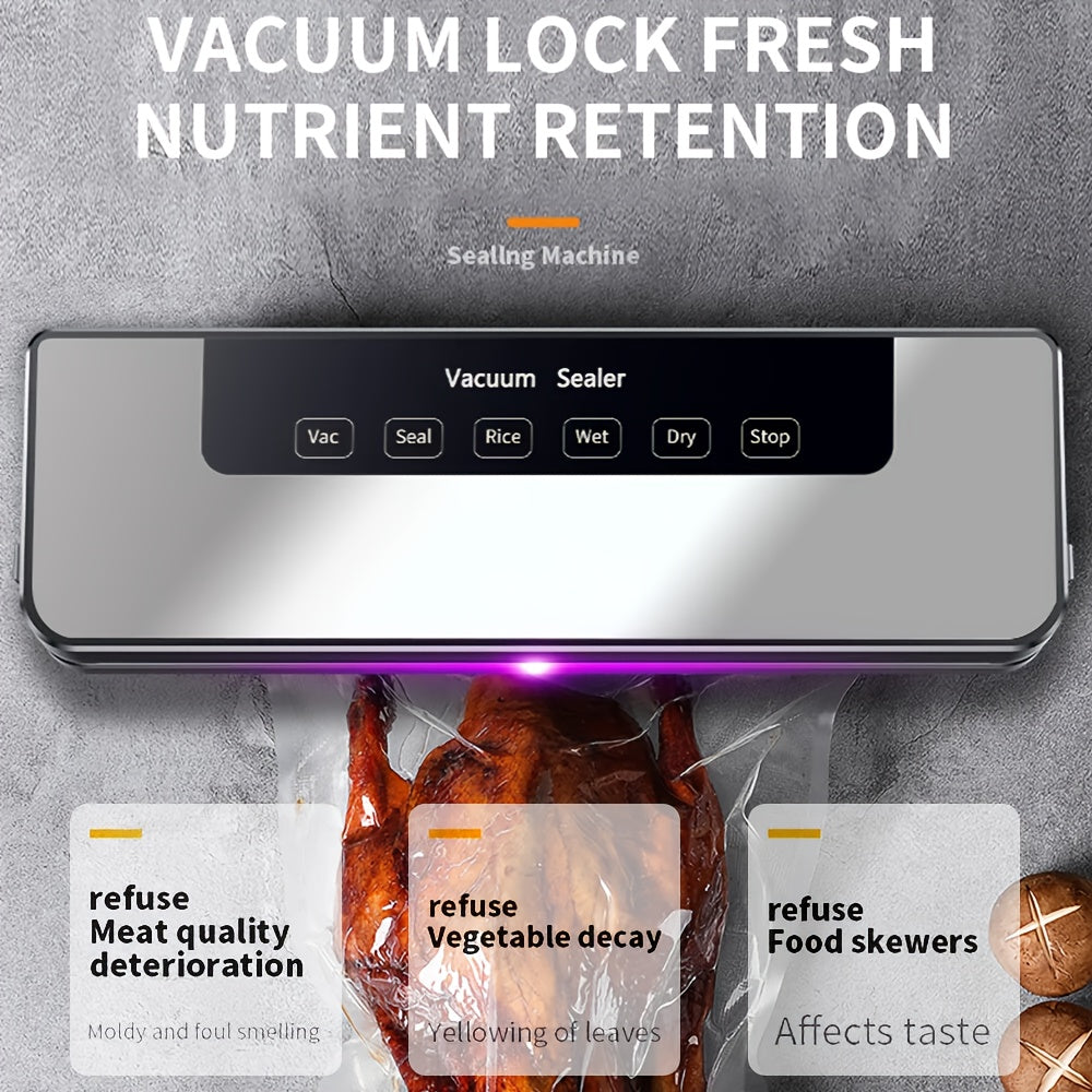 65Kpa Vacuum Sealer Machine Food Saver Wet Dry Automatic w/50 Bags Commercial 2Dropme