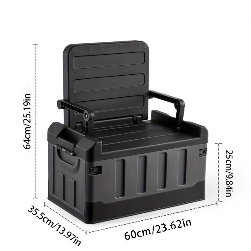 Foldable Camping Stool with Backrest & Storage Bag Portable Fishing Seat Outdoor Chair 2Dropme