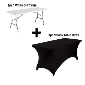 4ft/6ft Portable Plastic Folding Table – Indoor & Outdoor Dining 2Dropme