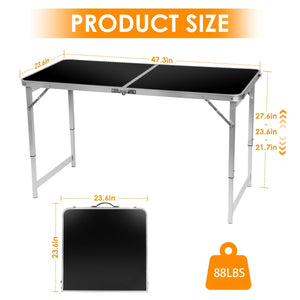 4ft/6ft Portable Plastic Folding Table – Indoor & Outdoor Dining 2Dropme