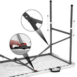 4ft/6ft Portable Plastic Folding Table – Indoor & Outdoor Dining 2Dropme