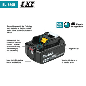 Makita BL1850B 18V LXT® Lithium‑Ion 5.0Ah Battery Way Source