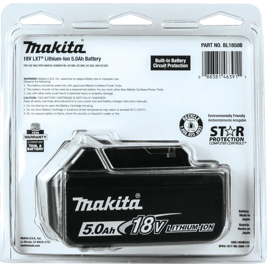 Makita BL1850B 18V LXT® Lithium‑Ion 5.0Ah Battery Way Source