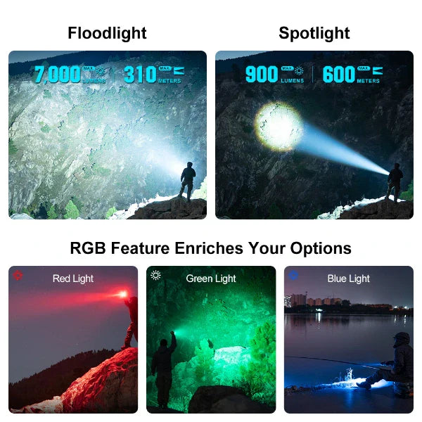 OLIGHT MARAUDERMINIBK Marauder Mini Powerful LED Flashlight With RGB - Black VM Hardware
