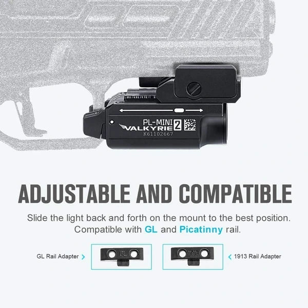 OLIGHT PLMINI2BK PL-MINI 2 Valkyrie Tactical Light - Black VM Hardware