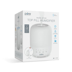 Quiet cool mist humidifier with auto shut-off feature