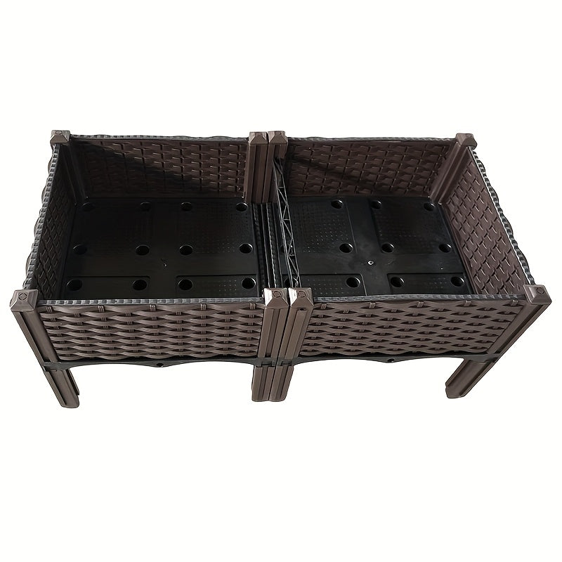 Raised Garden Bed Planter Box w/ Drainage Outdoor Balcony Vegetable Flower 2Dropme