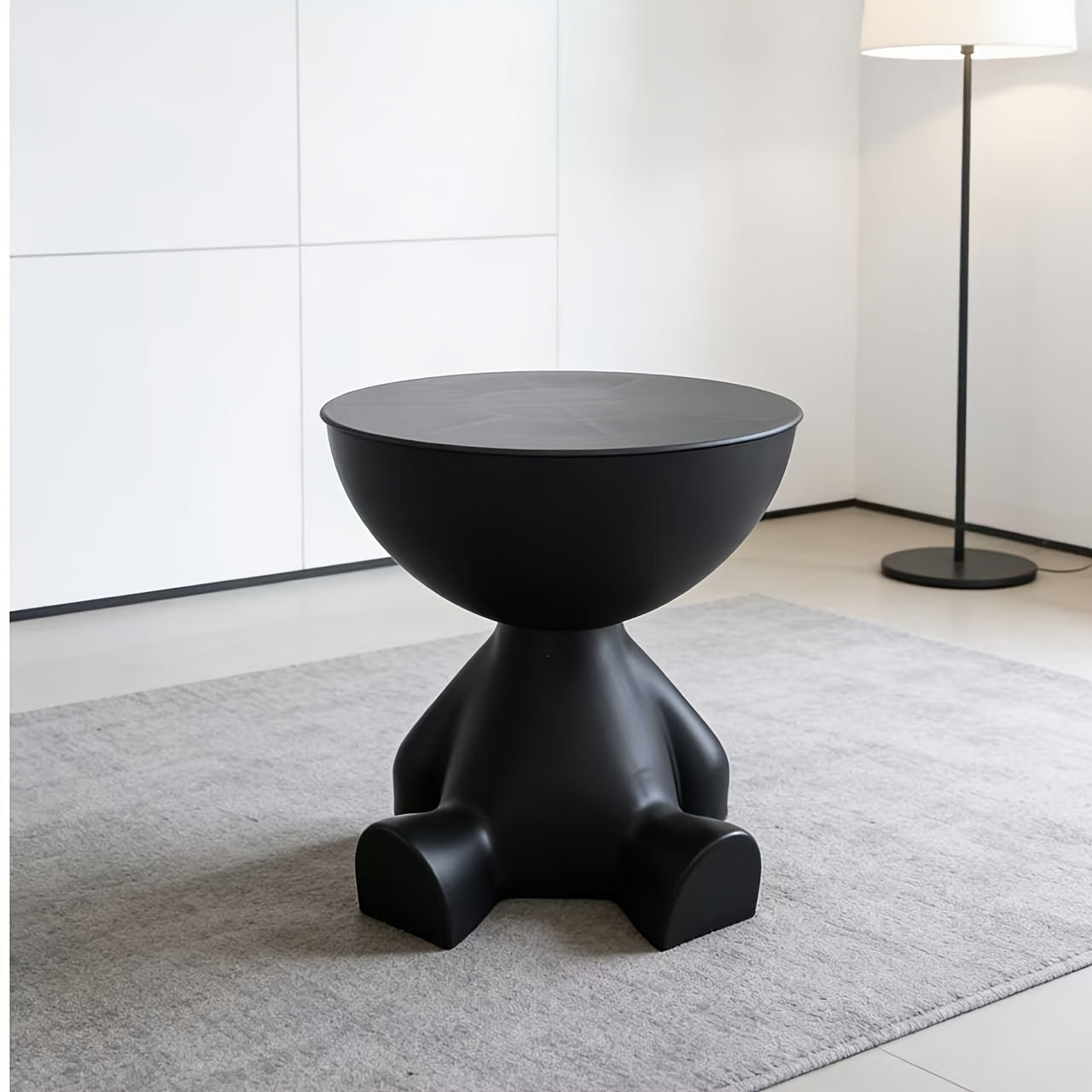Bear Side Table with Storage – Modern Animal Shaped Nightstand End Table for Bedroom Living Room Patio 2Dropme