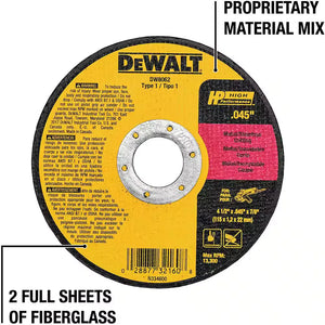 DEWALT DW8062B5W25 4-1/2 in. Metal/Stainless Cutting Wheel (25-Pack)