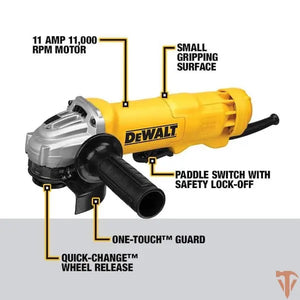 DEWALT 11 Amp 4.5 in. Corded Angle Grinder Open Box DEWALT