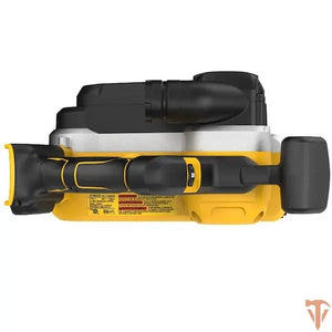 DeWalt cordless belt sander DCW220B side view professional wood sanding tool