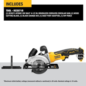 DEWALT ATOMIC 20V MAX Brushless 4-1/2 in. Circular Saw