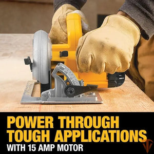 DeWalt DWE575 lightweight circular saw side view high performance cutting tool