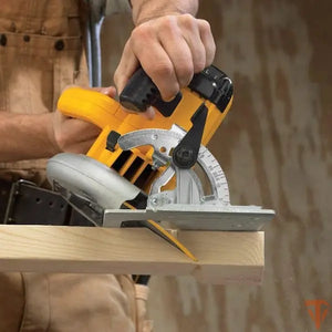 DeWalt DWE575 lightweight circular saw side view high performance cutting tool